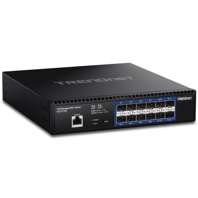 TRENDnet TL2-F7120 12-Port 10G Layer 2 Managed SFP+ Switch, 4 SFP+ slots, smart fan, rack mountable